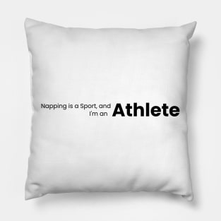 Napping Athlete Tee - Champion of Relaxation Pillow