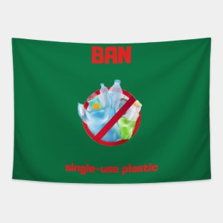 Ban Single-use Plastic Tapestry