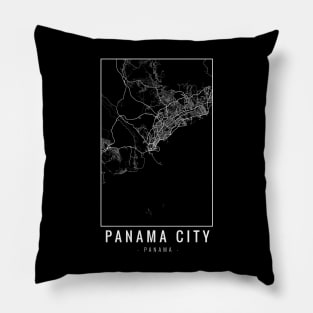 Panama City Minimalist Map Pillow