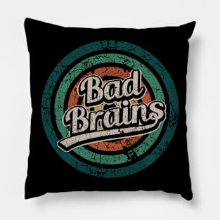 Bad Brains // Retro Circle Crack Vintage Pillow