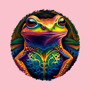 Froggy Animal Spirit (29) - Trippy Psychedelic Frog T-Shirt