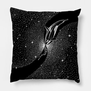 Starry Orca and diver Pillow