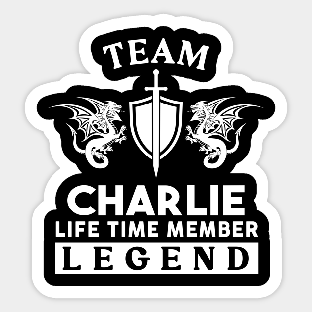 Charlie Name Sticker - Charlie Life Time Member Legend Gift Item Sticker - Charlie - Sticker