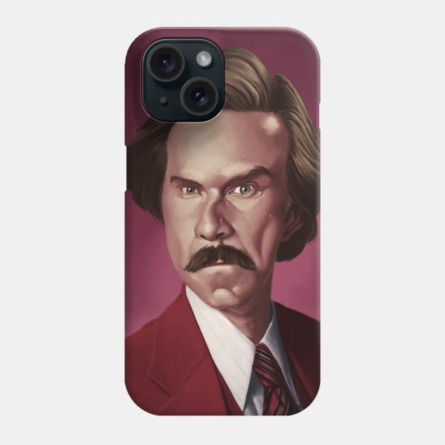 Ron Burgundy Phone Case by metmangindaan