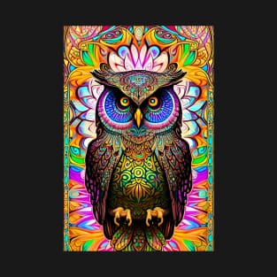 Owl Trippy Hippie Vibes 41 T-Shirt