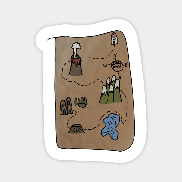 Treasure Map By Kids Colour Treasure Map Magnet Teepublic