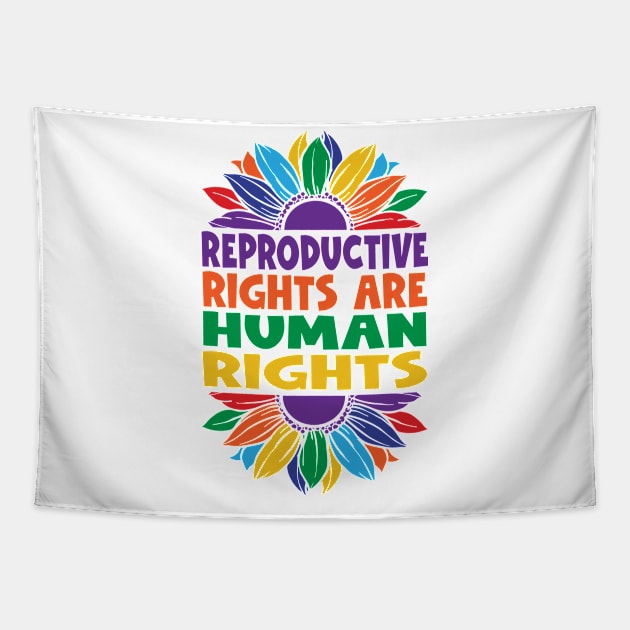 Reproductive Rights are Human Rights Tapestry by Jas-Kei Designs