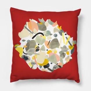 Abstract Organic Geometry Mustard Pillow