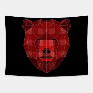 Buffalo Red Plaid Bear Tapestry