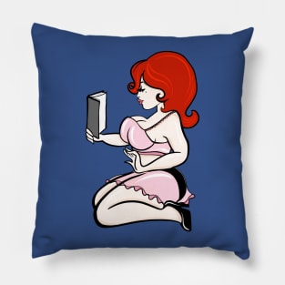 Reading Redhead Pillow