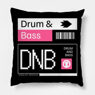 DRUM AND BASS  - DNB Ticket steez (white/pink) Pillow