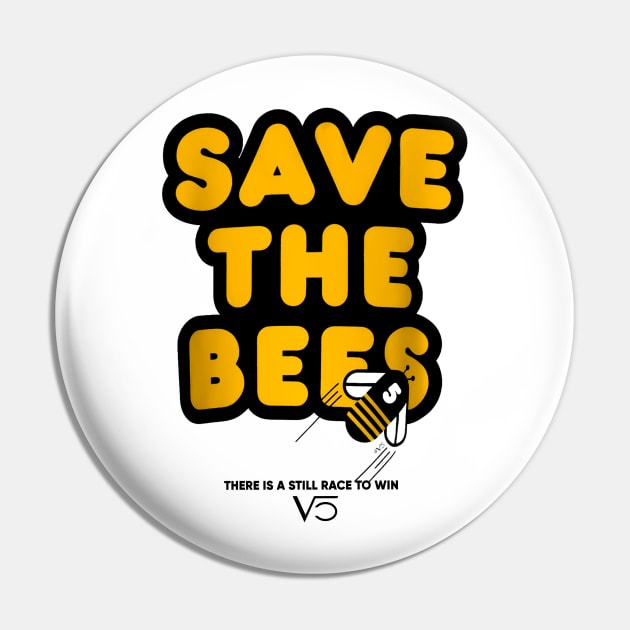 Sebastian Vettel Save the bees design Pin by Rflectionart