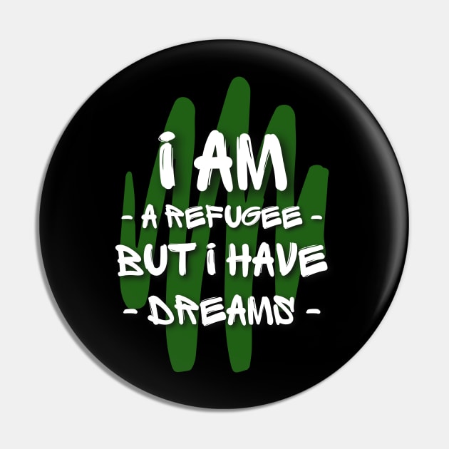 Refugee Aspirations, United Hands Pin by vk09design