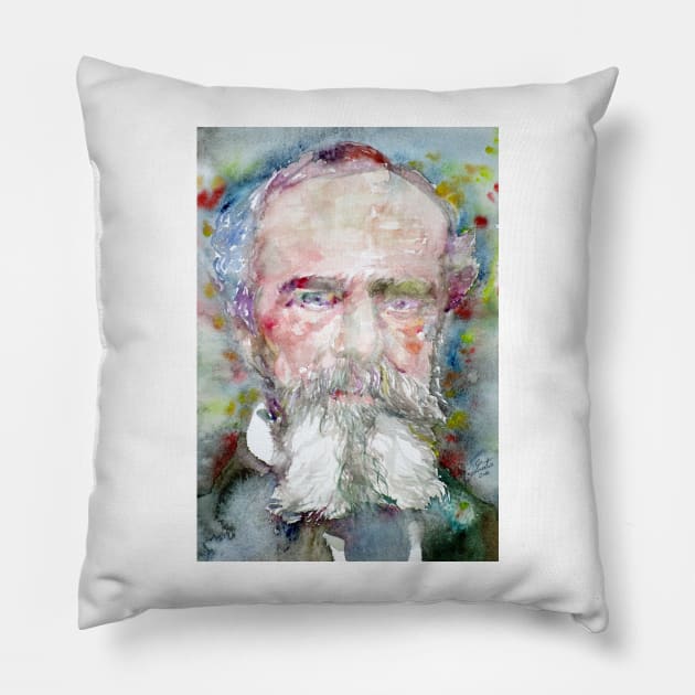 WILLIAM JAMES watercolor portrait .3 Pillow by lautir