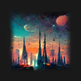 Space City Artwork T-Shirt