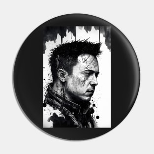 Elon Musk Ink Painting Pin