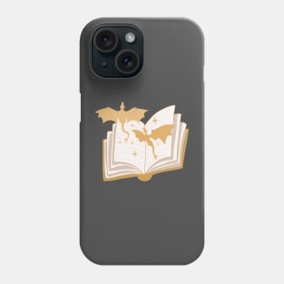Golden dragons and a book (for book lovers, dragon lovers and fantasy readers) Phone Case