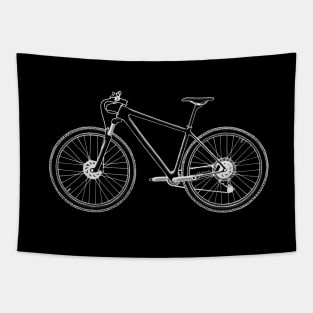 MTB white drawing Tapestry