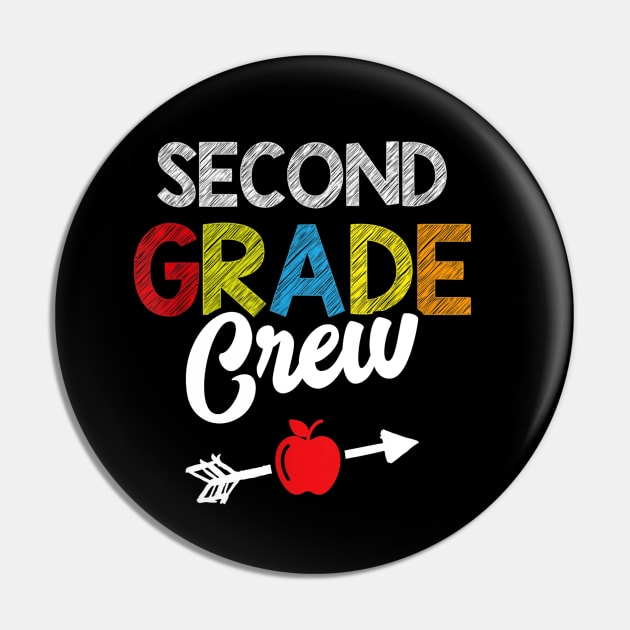 2nd Grade Crew Funny Teacher Student Kids Back To School Pin by FONSbually