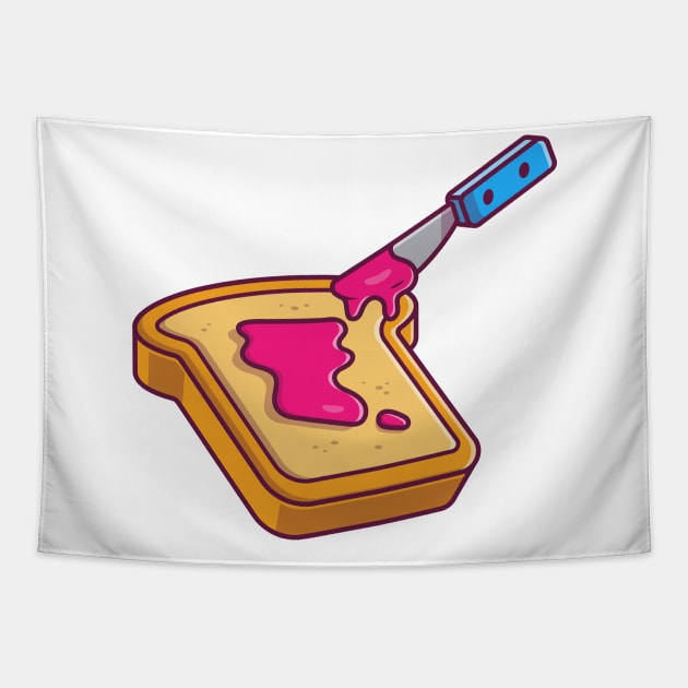 Bread With Strawberry Jam Tapestry by Catalyst Labs