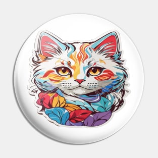 Cute Peeking cat Pin