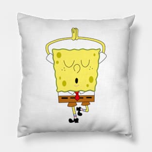 spongebob doing yoga Pillow