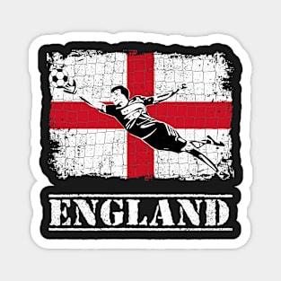 England Soccer Supporter Goalkeeper Shirt Magnet