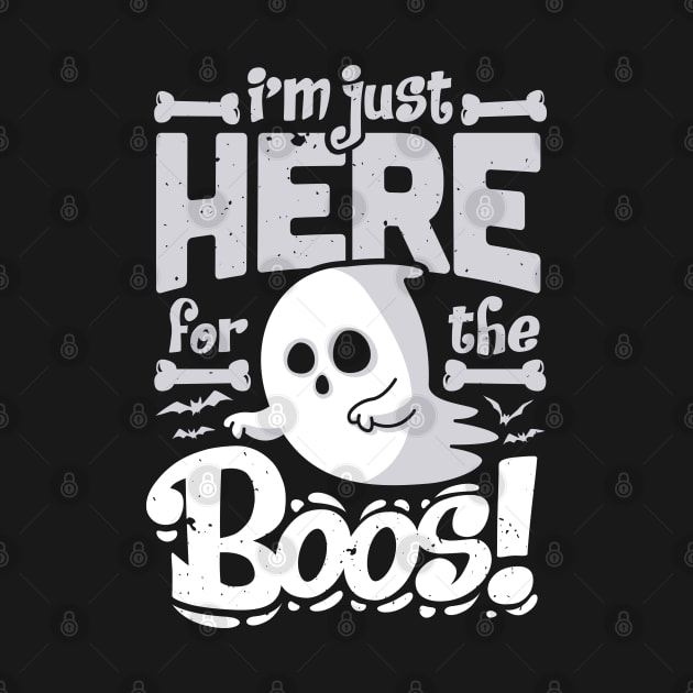 Funny Halloween Im Just Here For The Boos Drinking Ghost by ghsp