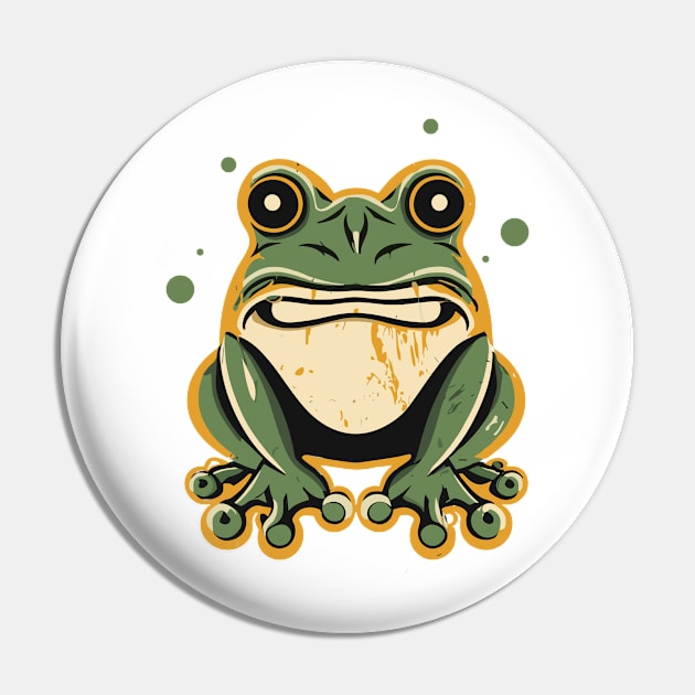 Angry Frog Pin by la chataigne qui vole ⭐⭐⭐⭐⭐