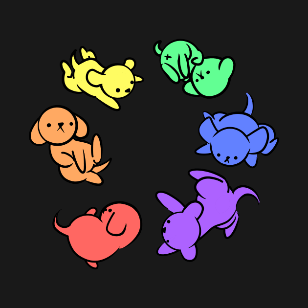 Rainbow Puppies - Loop by Jossly_Draws