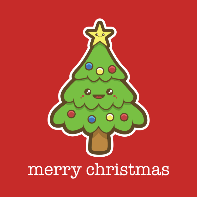 Kawaii Christmas Tree by HolidayShirts