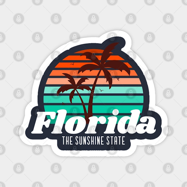 Florida the Sunshine State Magnet by Freckle Face