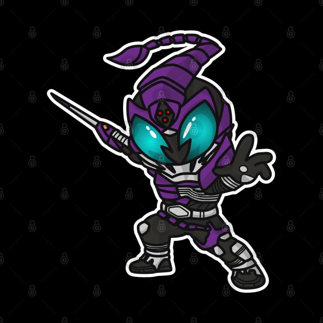 Kamen Rider Sasword Chibi Style Kawaii by The Toku Verse