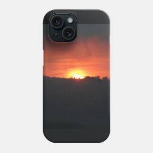 Golden Sunrise Over the Columbia River Phone Case