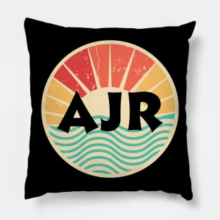 Vintage best friend retro sunset design Pillow