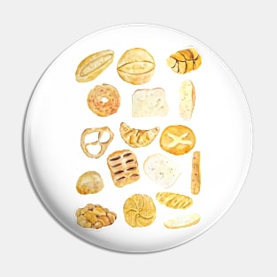 bread collection watercolor painting Pin