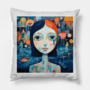 My swimming dreams wall art, v2 Pillow