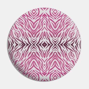 Pink Zebra Print Pattern Pin