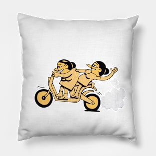 Bikers. Goin for It. Pillow