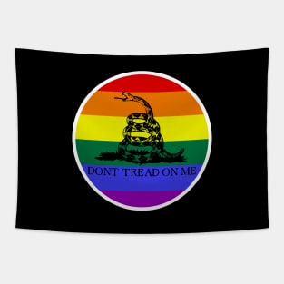 Rainbow Gadsden Flag (Indoor Use) Tapestry