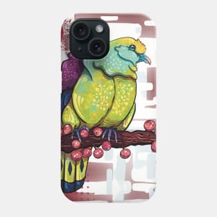 Whistling green pigeon Phone Case