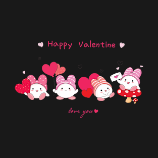 Happy Valentine Bunnies T-Shirt