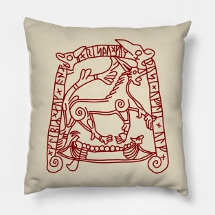 Tullstorp Runestone Viking Age Art (Tullstorpstenen) Pillow