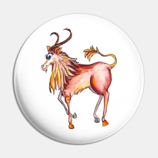 Capricorn. ibex . goat Pin