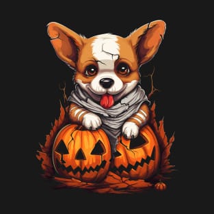 Halloween Corgi Mummy T-Shirt