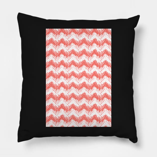 living coral forest chevron Pillow by B0red