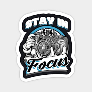 Stay in Focus funny Cartoon Camera Magnet