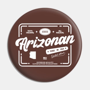 Original Arizonan Cool Vintage Light Stamp Print Arizona Resident Gift Pin