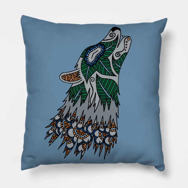 Lone Wolf Pillow by HLeslie Design