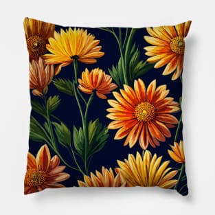 Botanical Elegance: Vintage Floral Wallpaper Pillow